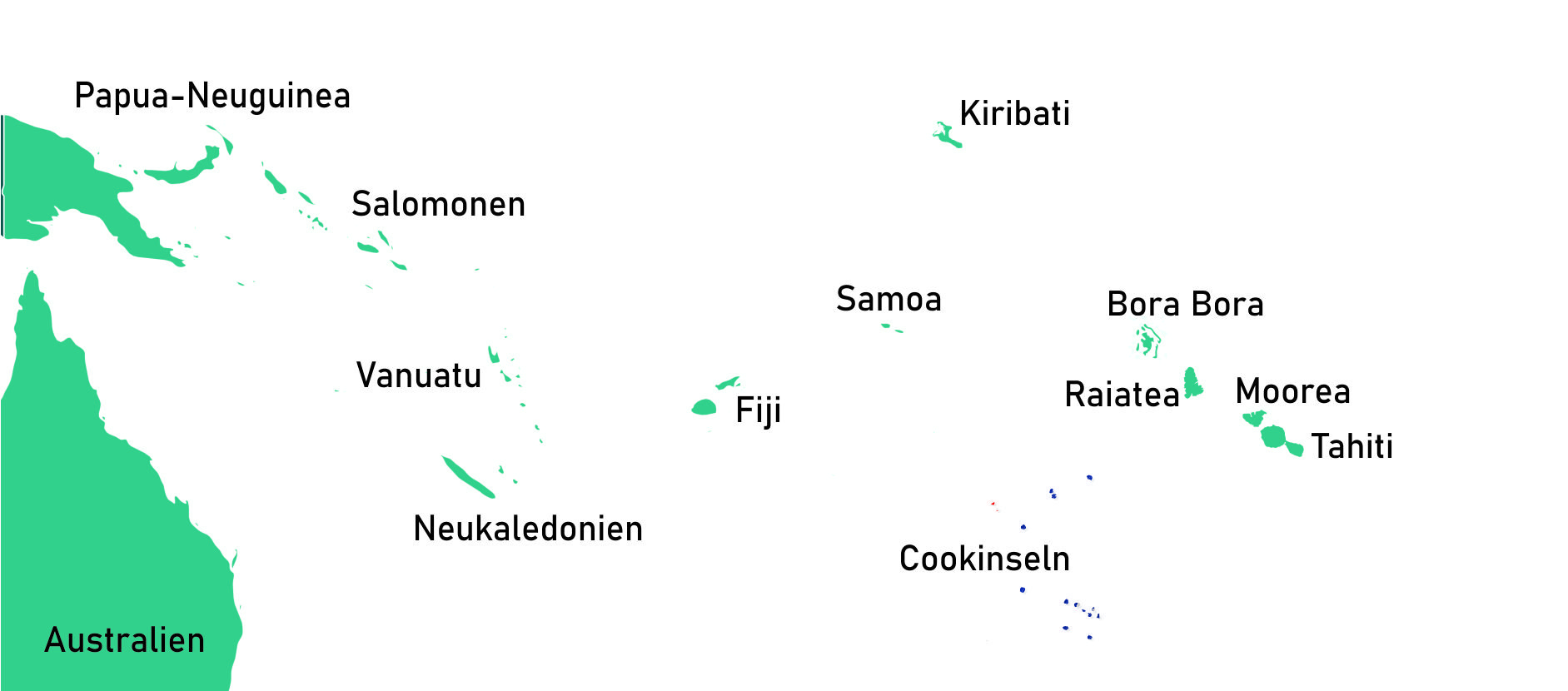 Karte Polynesien